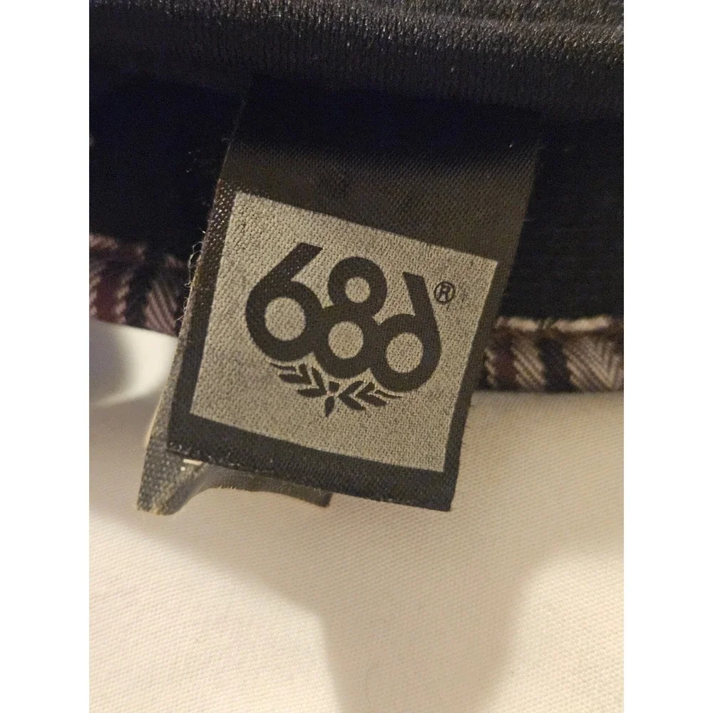 686 Womens infiDRY Plaid Snowboard Ski Gloves Burgundy White Black Size Small